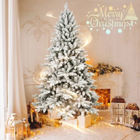 1_5FT-6FT-7FT-Pre-lit-Artificial-Christmas-Tree-1514-Branch-Tips-Automatic-Open-PE-PVC-Mixed